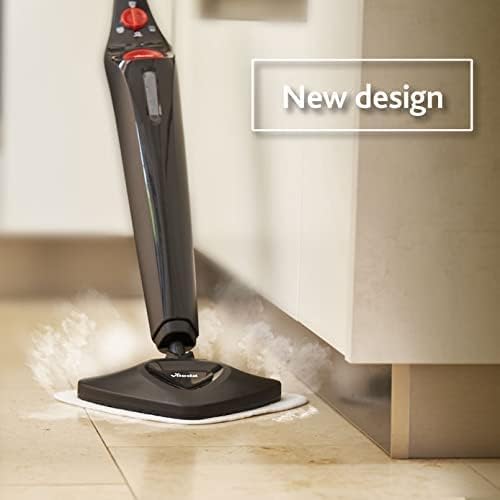 Vileda Steam Plus Dampfreiniger mit PowerPad, zustzl. 2 Mikrofaser-Ersatzpads, entfernt bis zu 99,9% der Bakterien und Viren, für alle Bden, ideal für Teppiche, Eco-Verpackung