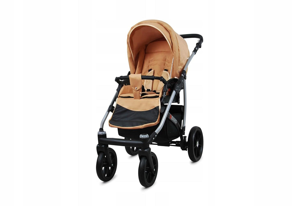 BabyLux® Bambimo Kinderwagen Set 3 in 1 - Qbaro - incl. Babywanne, Buggy Sportsitz, Auto-Babyschale - Autositz - Kinderwagenset - Kombikinderwagen mit Wickeltasche, Regenschutz usw.