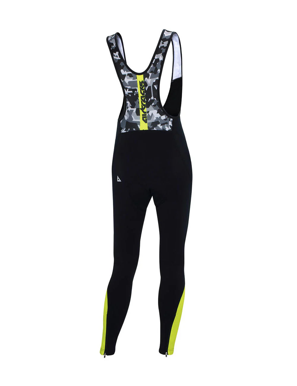 Herren Thermo Fahrradhose Lang Trgerhose Pro Team Schwarz-Neon-Wei Setprodukt