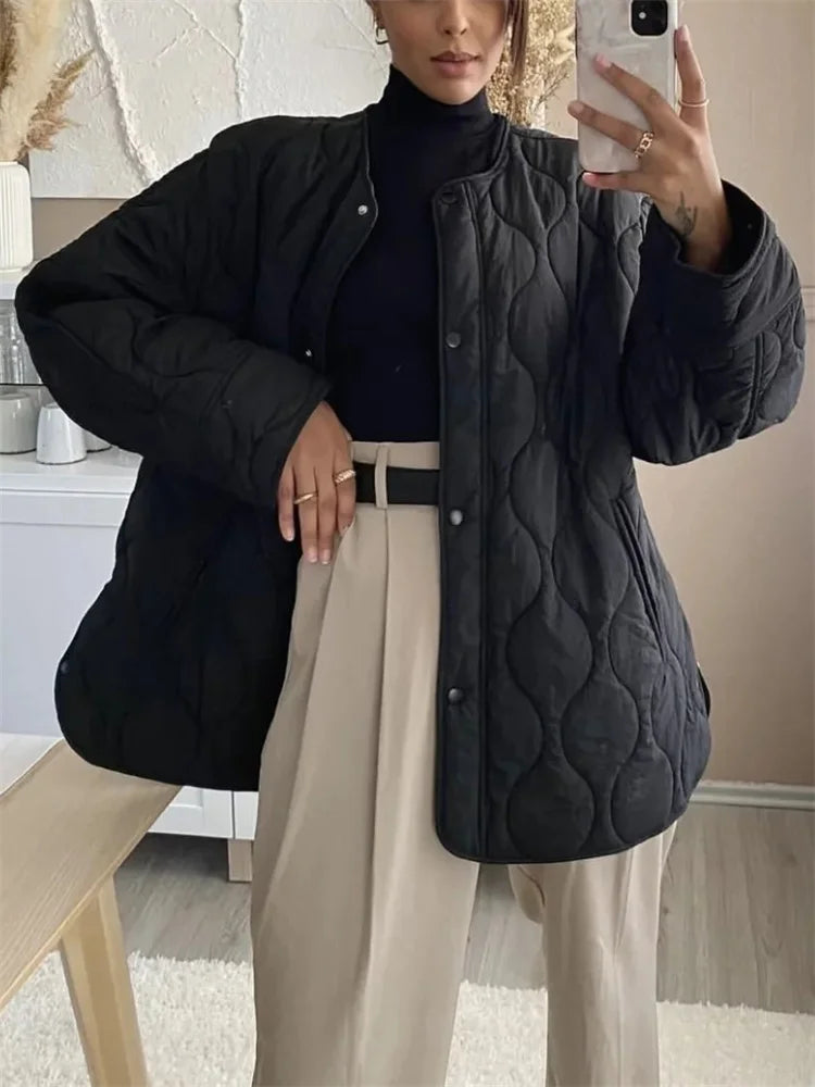 Lssige lockere Winterjacke