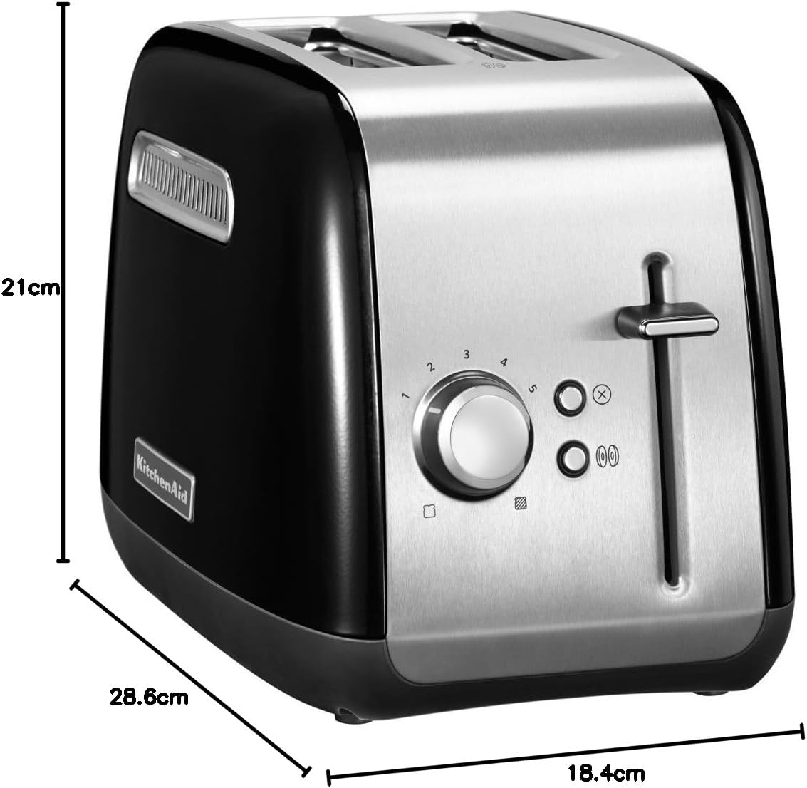 KitchenAid CLASSIC 2-Scheiben-Toaster, 1.8 kg, schwarz