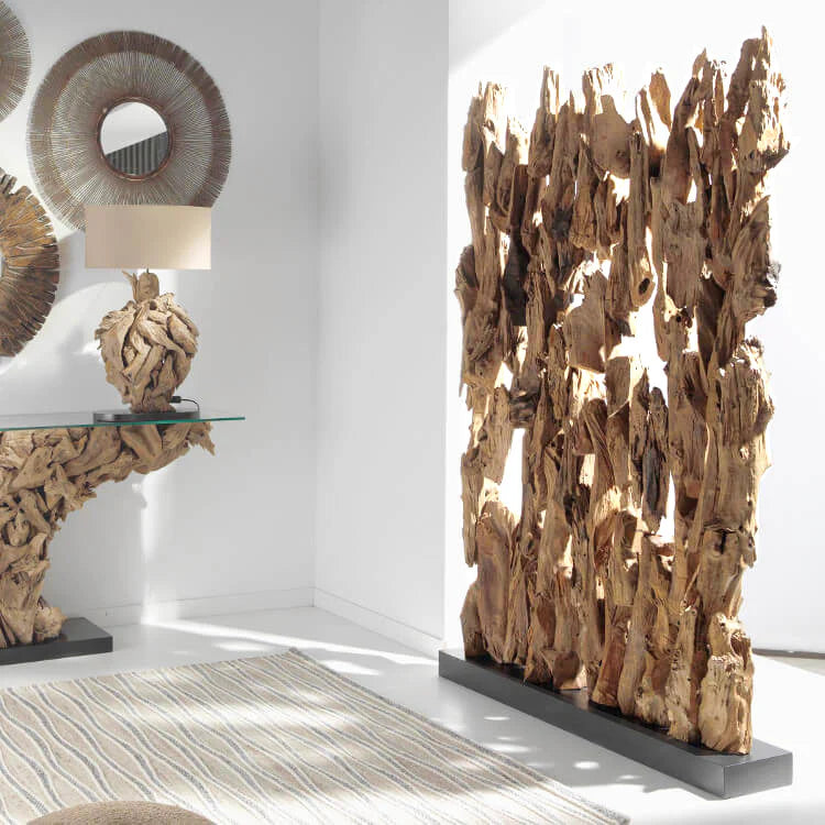 BELMIRO Design Holz Raumteiler  Breite 130 cm