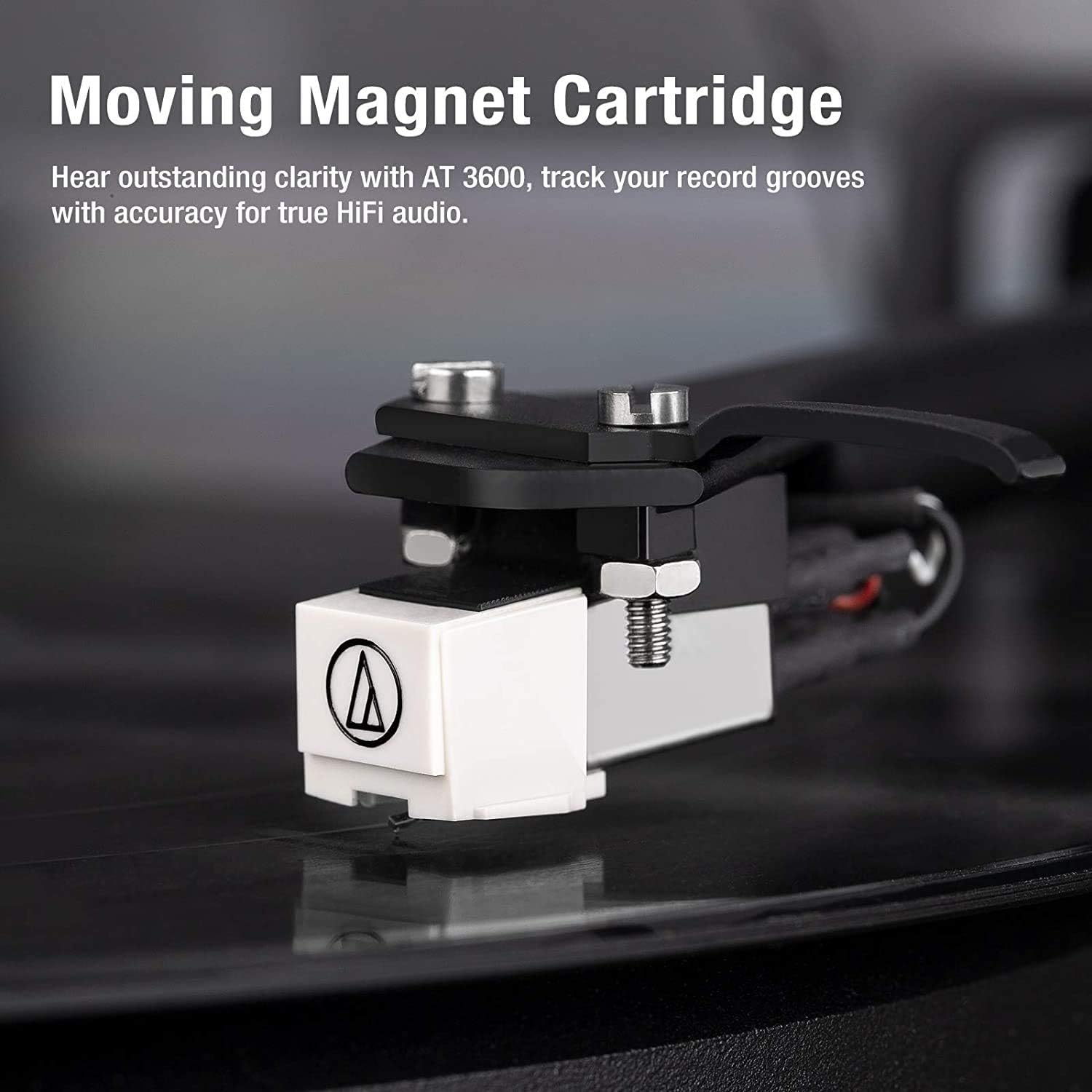 1 by ONE Plattenspieler mit Integrierten Lautsprechern Bluetooth 33/45 U/min Riemenantrieb MM Vinyl Record Player mit Auto-Stopp Funktion Phono-Vorverstrker