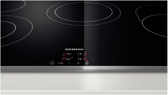 Siemens ET845HH17 Piano cottura elettrico, 79.5 cm, controllo touchControl, display digitale multifunzione, nero