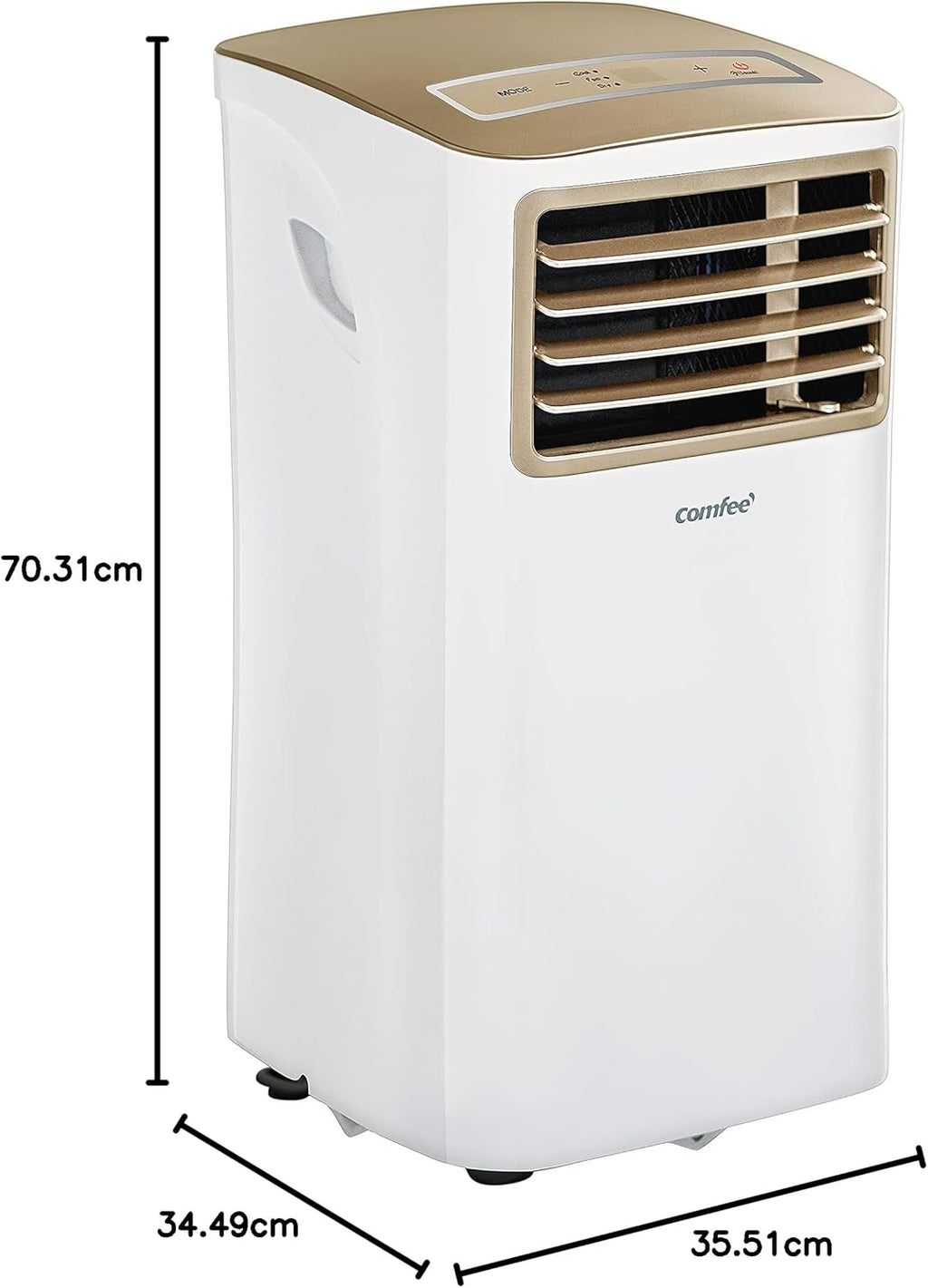 Comfee Condizionatore Portatile Easy Cool 2.0, 7000 BTU 2,0kW, Raffreddamento&Ventilazione&Deumidificazione, Adatto per Ambienti fino a 68m³(25㎡), Controllo tramite APP/Alexa/Google Home/IFTTT, Climatizzatore Portatile con Tubo di Scarico