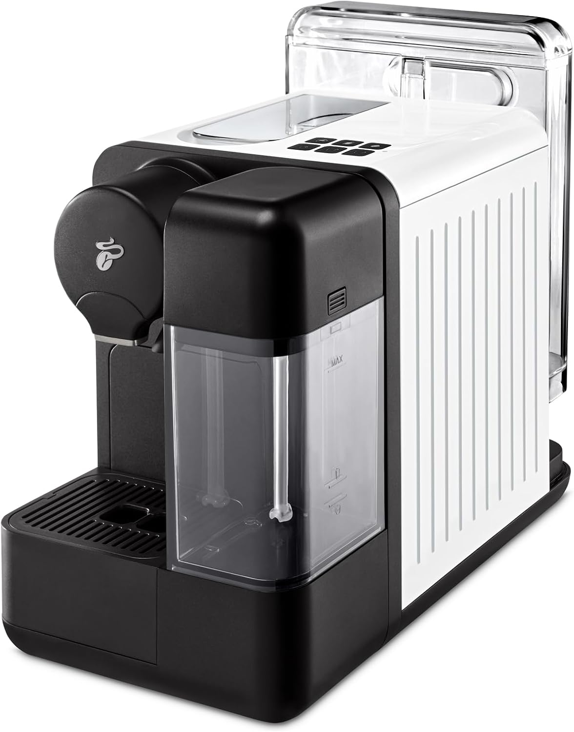 Tchibo Cafissimo „milk“ Kaffeemaschine Kapselmaschine inkl. 30 Kapseln für Caffè Crema, Espresso, Kaffee und Milchspezialitäten, Schwarz