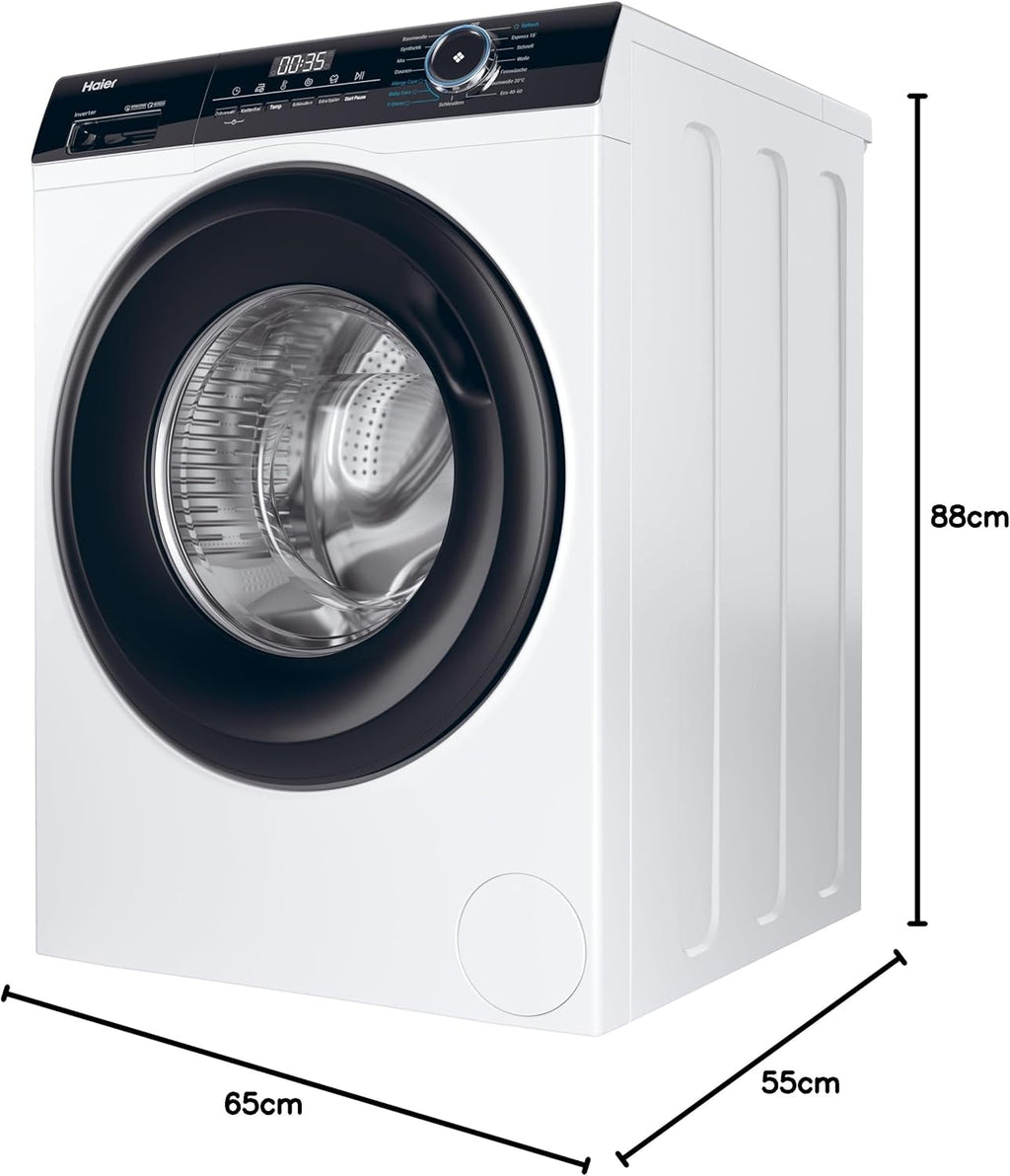 Haier I-PRO SERIE 7 HW80-B14979 Waschmaschine / 8 kg / A - beste Effizienz / Direct Motion Motor - absolut leise / XL-Trommel / Refresh-Dampfprogramm / Vollwasserschutz / ABT