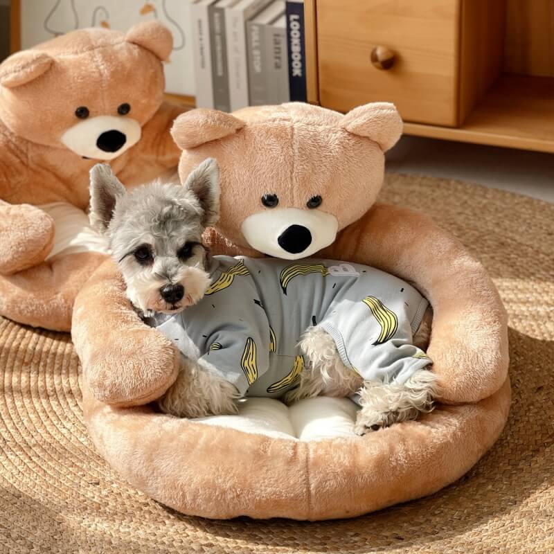 Sandy | Kuscheliges Hundebett in Teddyform
