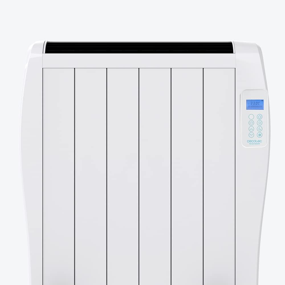 Cecotec Flachheizkrper mit Fernbedienung ReadyWarm 2500 Thermal. 1800 W, 12 Elemente aus Aluminium, LCD-Bildschirm, 3 Heizungsmodi, Timer, Slim Design, berhitzungsschutz Overprotect System
