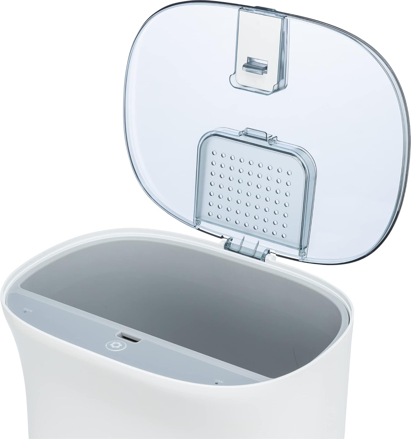 TRIXIE praktischer Futterautomat TX8 SMART 2.0, 4,5 l/24 × 38 × 19 cm, weiß/grau - 24344