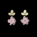 Orecchini a perno Rosa Rose - Fiore e foglia