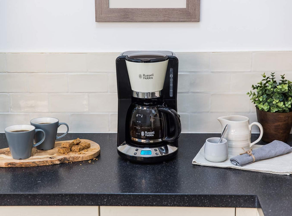 Russell Hobbs Frühstücksset Colours+ Creme: Kaffeemaschine 24033-56 [Digitaler Timer] + Wasserkocher 20415-70 [1,7l, 2400 W] + Toaster 26551-56 [für 2 Scheiben], Frühstücksserie