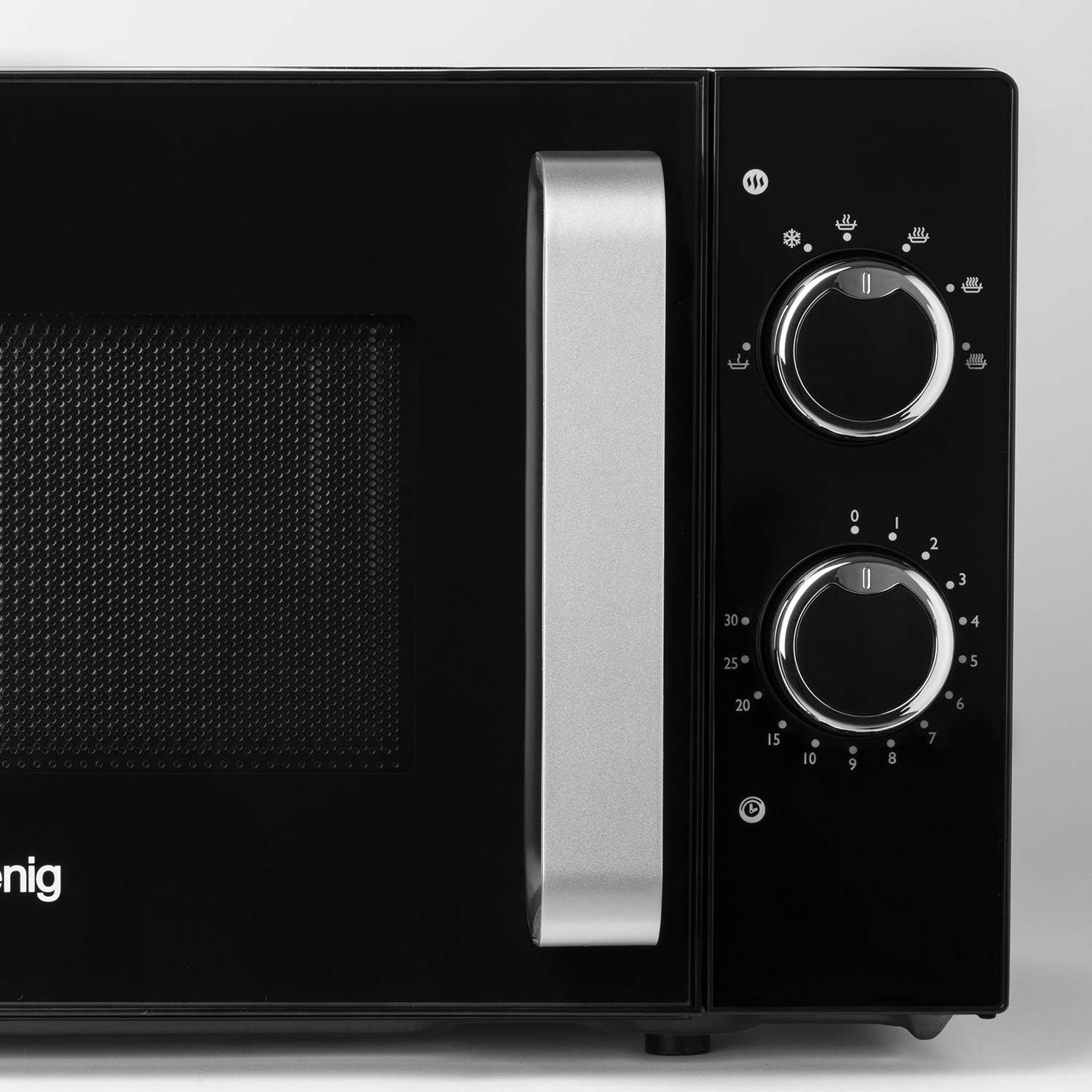 H.Koenig Microonde e Grill 2 in 1 VIO9, 25L, Piatto Girevole 27cm, 10 Livelli di Cottura fino a 1000W, Scongelamento, Cottura Combinata, Display LCD