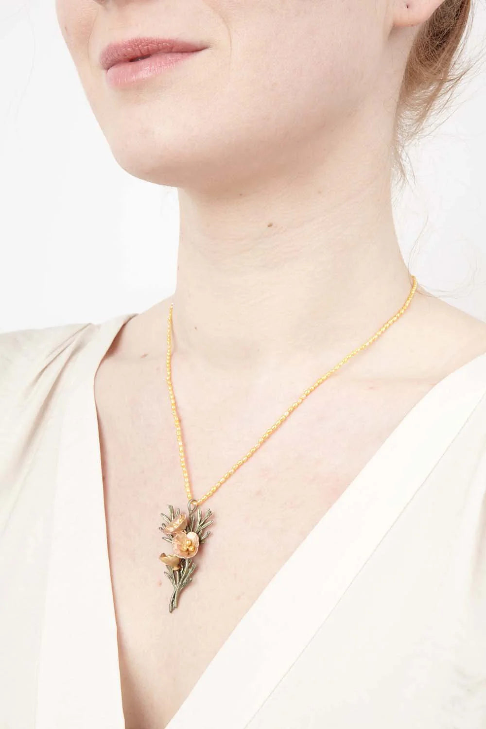 Kalifornischer Mohn - Kette mit Anhnger