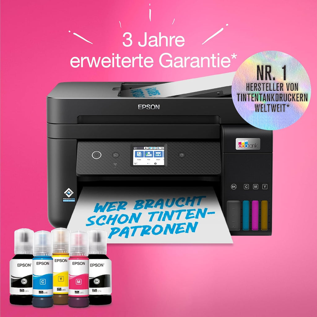 Epson EcoTank ET-4800 Stampante multifunzione A4 con serbatoio di inchiostro e Wi-Fi, con inchiostro incluso per un massimo di 3 anni