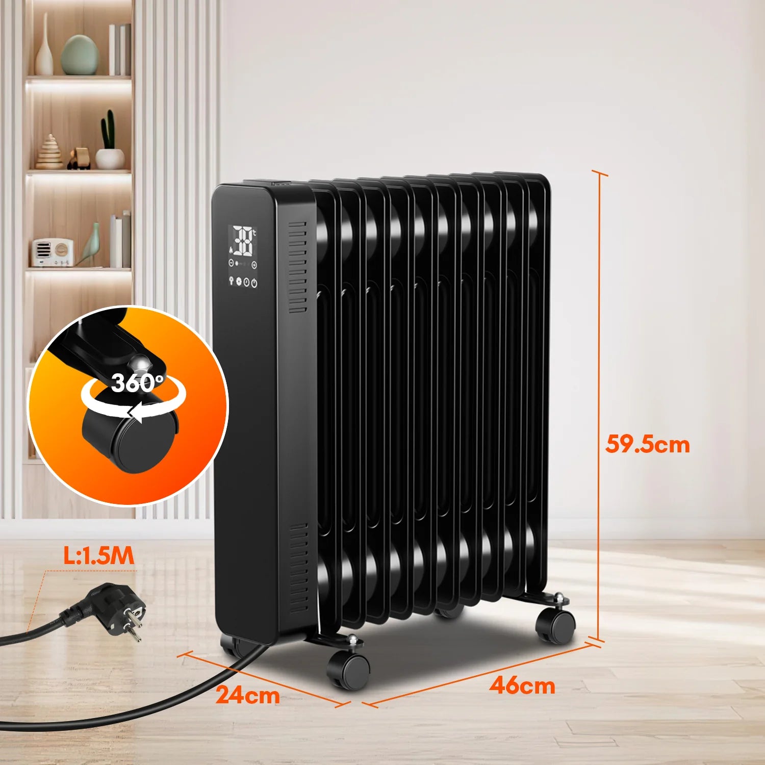 Sonnewelt lradiator Elektroheizung 2500W WiFi App & Fernbedienung