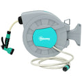 Avvolgitubo Outsunny con Tubo da Giardino 30m Automatico 7 Funzioni Spray