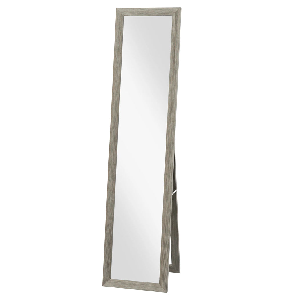 HOMCOM Specchio a figura intera, in legno, stile rustico, da parete