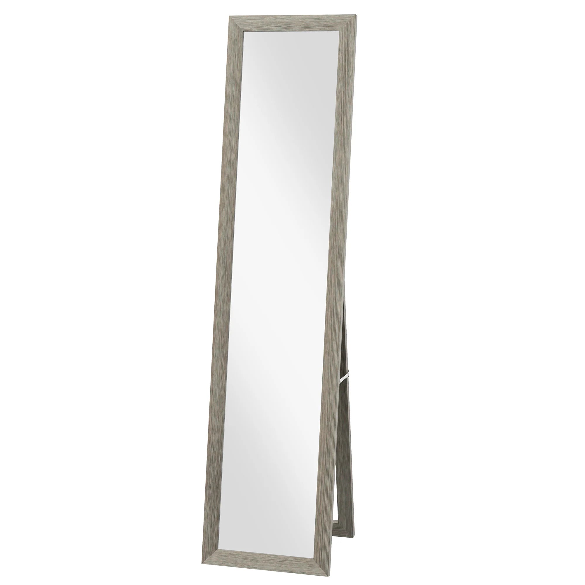 HOMCOM Specchio a figura intera, in legno, stile rustico, da parete