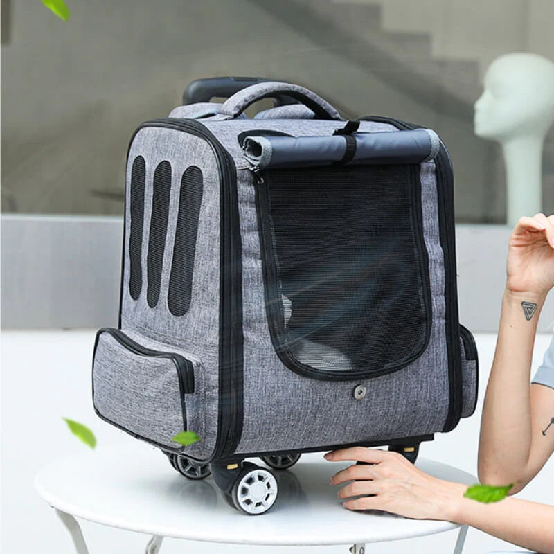 PetVoyage – Zaino da viaggio versatile per gatti con funzione trolley integrata