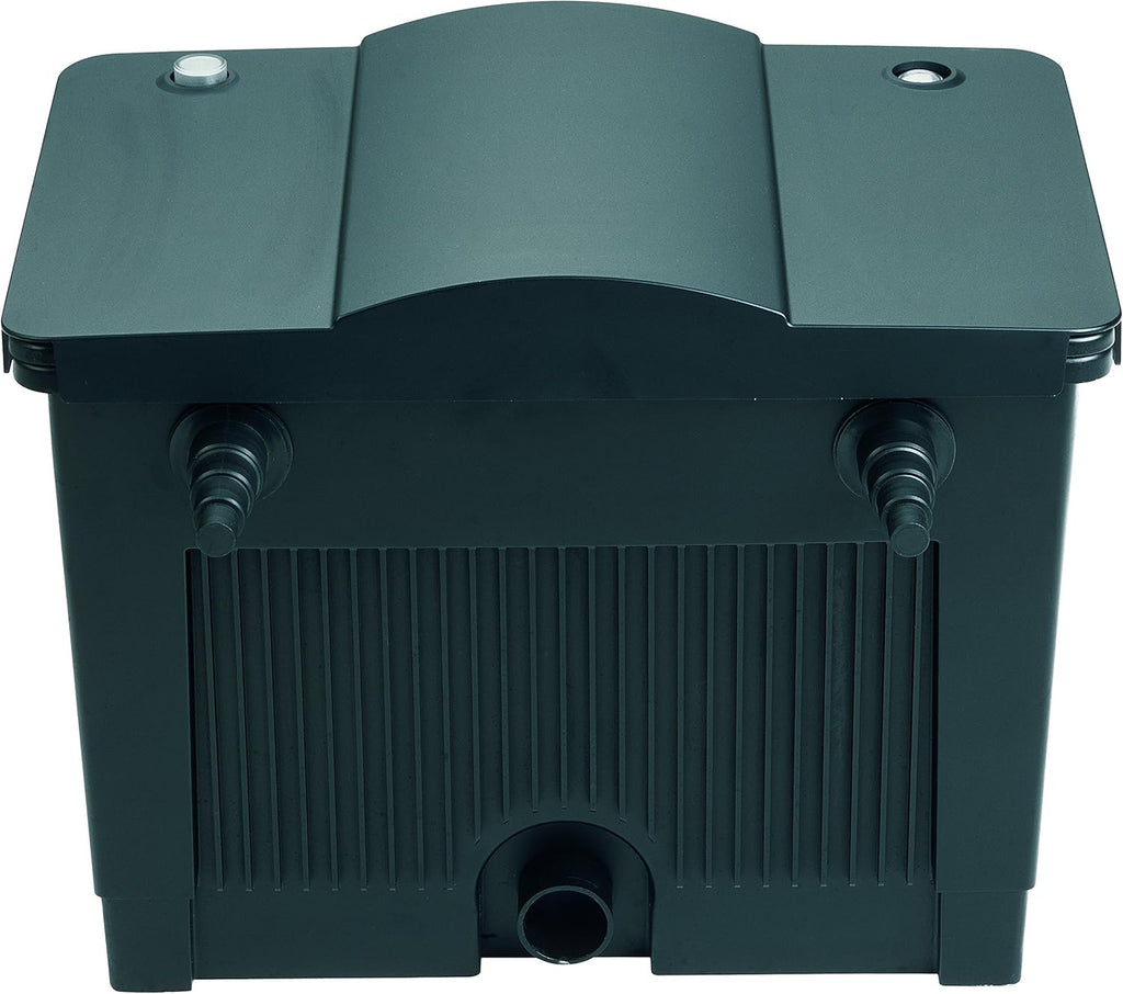 OASE 57377 Filtro a flusso continuo BioSmart UVC 16000 adatto per laghetti fino a 16 m³, sistema di filtraggio, set di filtraggio incl. materiale filtrante e chiarificatore UVC, nero