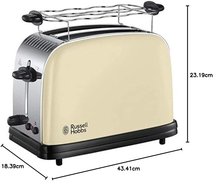 Russell Hobbs Set Colazione Colours+ Rosso: Macchina da caffè [Timer digitale, Doccetta per estrazione e aroma ottimali] 24031-56 + Bollitore [1,7l, 2400W] 20412-70 + Tostapane [per 2 fette] 26554-56