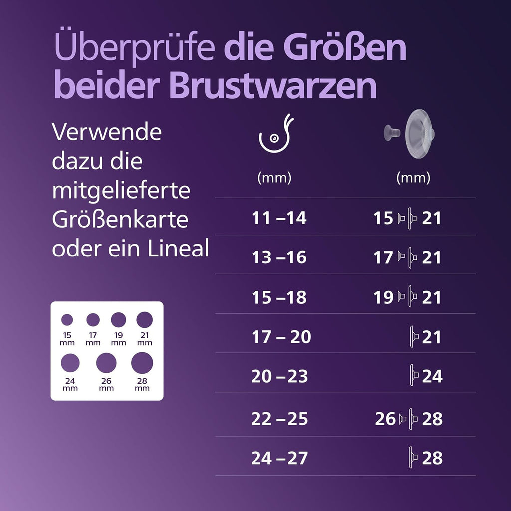 Philips Avent Set di base per tiralatte a mani libere, motore di livello ospedaliero, riproduce il ritmo di suzione del bambino, fino a 85 cicli al minuto, modello SCD553/11