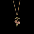 Collana color pesca con ciondolo