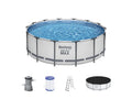 Piscina con telaio Steel Pro MAX™ Set completo con pompa filtro, Ø 427 x 122 cm