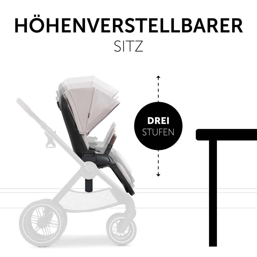 hauck Kinderwagen mit Beindecke Walk N Care ab Geburt bis 22 kg mit Liegefunktion, Becherhalter, Sitz Wendbar & Höhenverstellbar, Gummireifen, Teleskopgriff, UPF 50+, Zusammenklappbar (Dark Navy Blue9