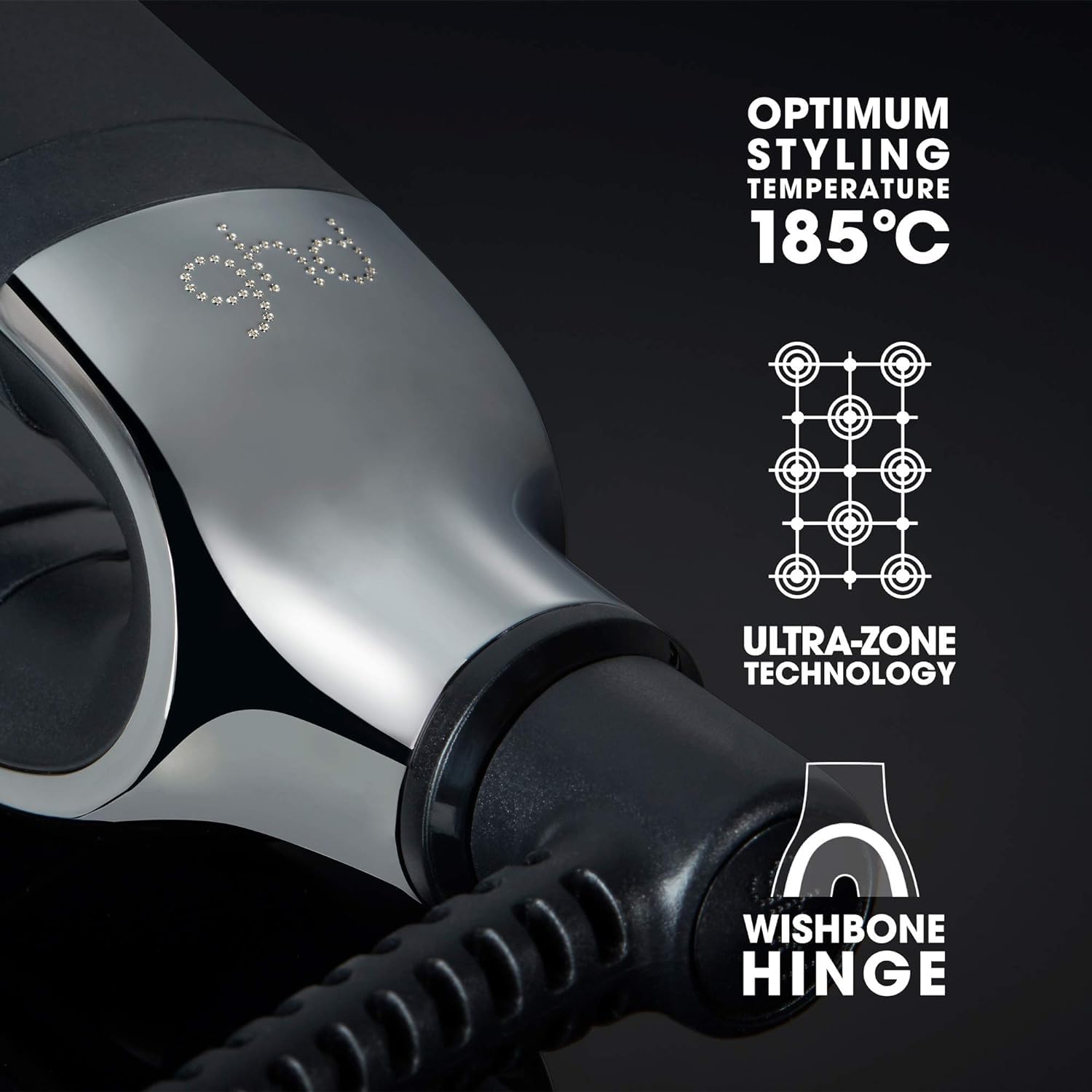 ghd Platinum+ Piastra per Capelli e Styler Professionale Nero - Capelli più forti, più lucidi, protezione colore - Per Tutti i Tipi di Capelli