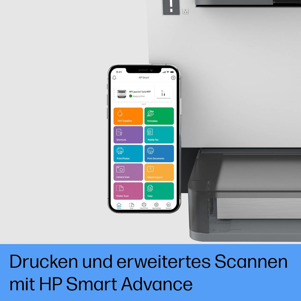 HP Laserjet Tank MFP 2604dw Laserdrucker, Drucker, Scanner, Kopierer, HP Smart App, inklusive Original HP Toner für bis zu 5000 Seiten, 23 Seiten/Min, beidseitig drucken, bis 600 x 600 DPI, Monochrom