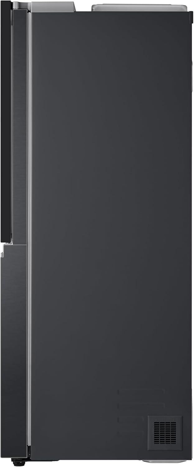 LG GSGV81PYLL Frigorifero Side by Side, Classe E, 635 L, Instaview, Frigorifero con congelatore, Dispenser ghiaccio, ghiaccio tritato, acqua, Total NoFrost, Smart Inverter Compressor, Wi-Fi