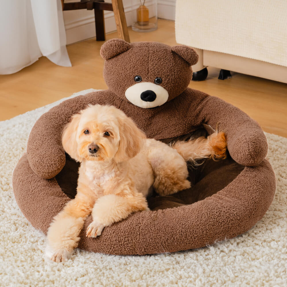 Sandy | Kuscheliges Hundebett in Teddyform