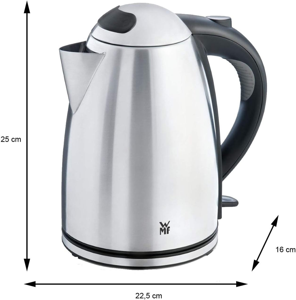 WMF Kult X Einzel- Induktionskochfeld, Kochplatte bis 28 cm, 1 Kochfeld, 8 Stufen, Topferkennung, Touch-Display, Glaskeramik, Timer-Funktion, 21 W & Stelio Wasserkocher Edelstahl 1,7l, edelstahl matt