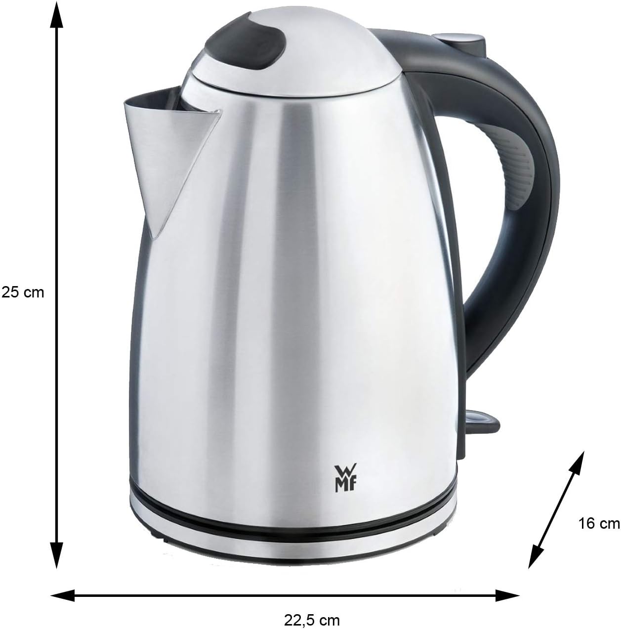WMF Kult X Einzel- Induktionskochfeld, Kochplatte bis 28 cm, 1 Kochfeld, 8 Stufen, Topferkennung, Touch-Display, Glaskeramik, Timer-Funktion, 21 W & Stelio Wasserkocher Edelstahl 1,7l, edelstahl matt