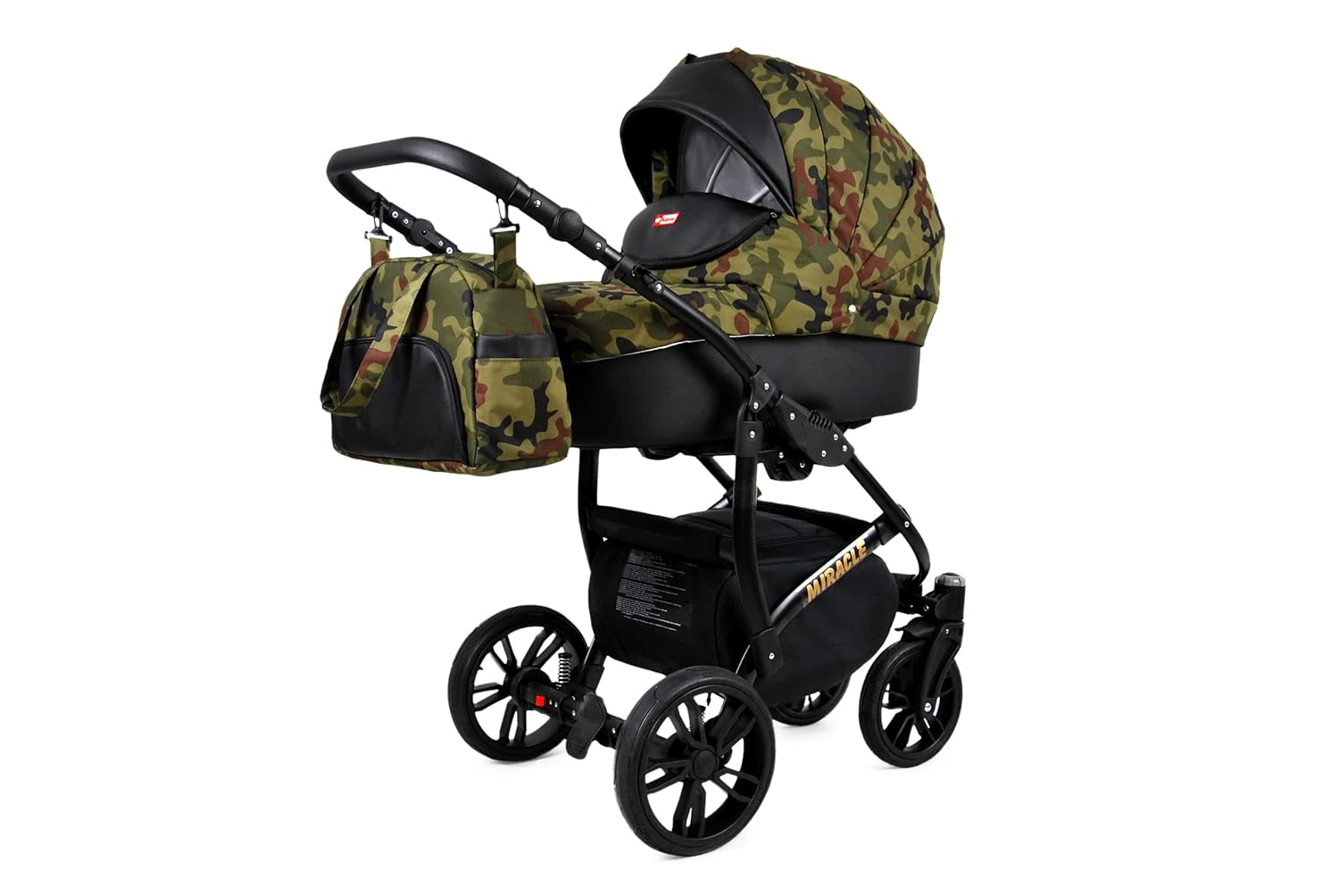 BabyLux® Bambimo Set Passeggino 3 in 1 - Optimal - incl. Navicella, Seduta Passeggino, Seggiolino Auto Ovetto - Seggiolino Auto - Set Passeggino - Passeggino Combinato con Borsa Fasciatoio, Parapioggia ecc.