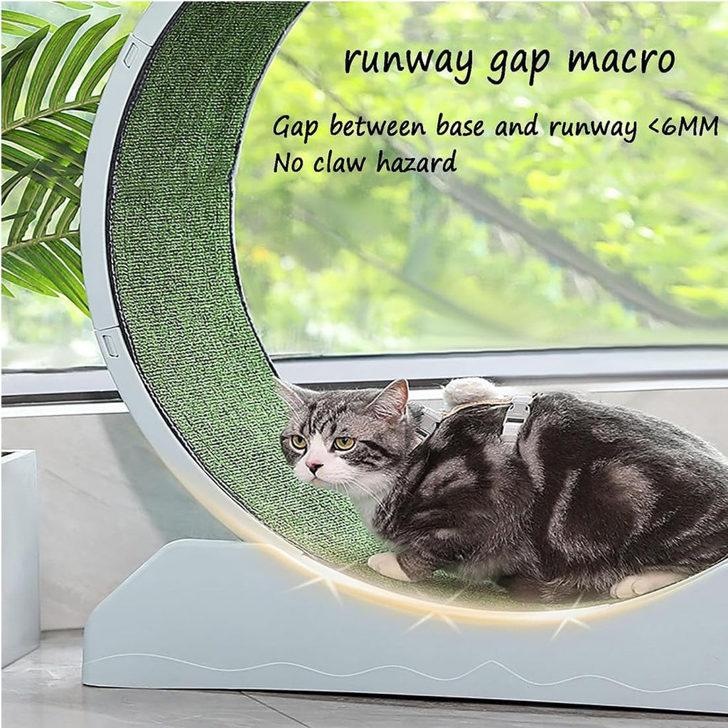 Katzenlaufrad, Laufrad Katze großen Durchmesser für Indoor-Katzen, Katze interaktives Spielzeug, Interaktives Katzenspielzeug für Running/Walking/Training,Grey