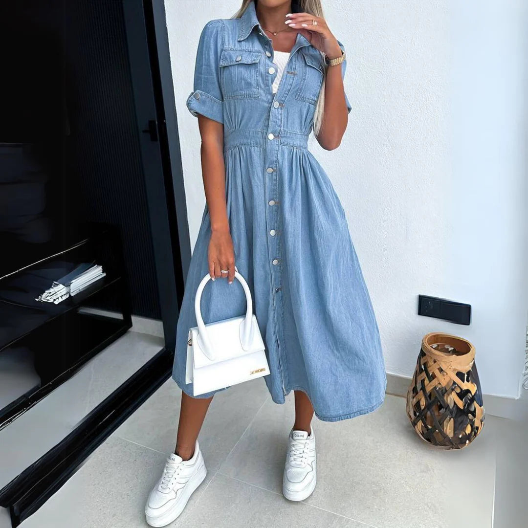 Tijana - Schickes Midikleid aus Denim