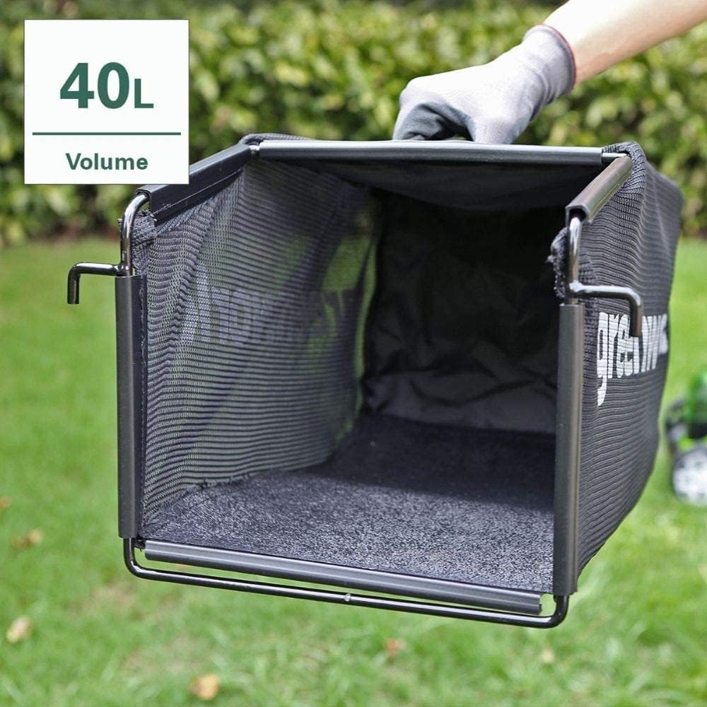 Greenworks 48V (2x24V) Selbstfahrender Akku Rasenmäher für große Flächen bis zu 480m², 46cm Schnittbreite, 55L Sack PLUS zwei 4Ah-Akkus und Doppelladegerät GD24X2LM46SPK4X