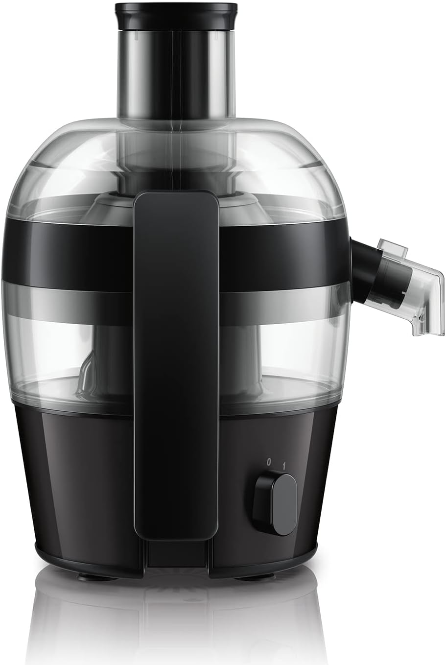 Philips Centrifuga – 1100W, 2L, App di ricette HomeID, Apertura extra-large, QuickClean (HR1921/20), 25 x 43.2 x 29.6 cm, Acciaio inossidabile