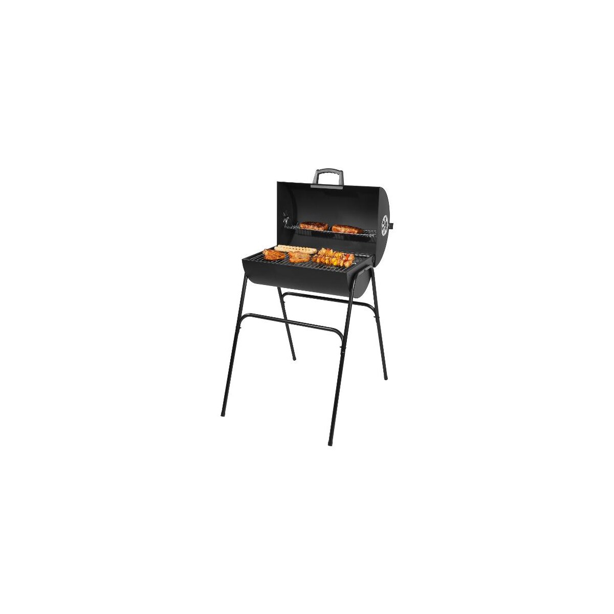 GRILLMEISTER »KANSAS« Barbecue a Carbone a Botte - Seconda scelta, ottimo stato