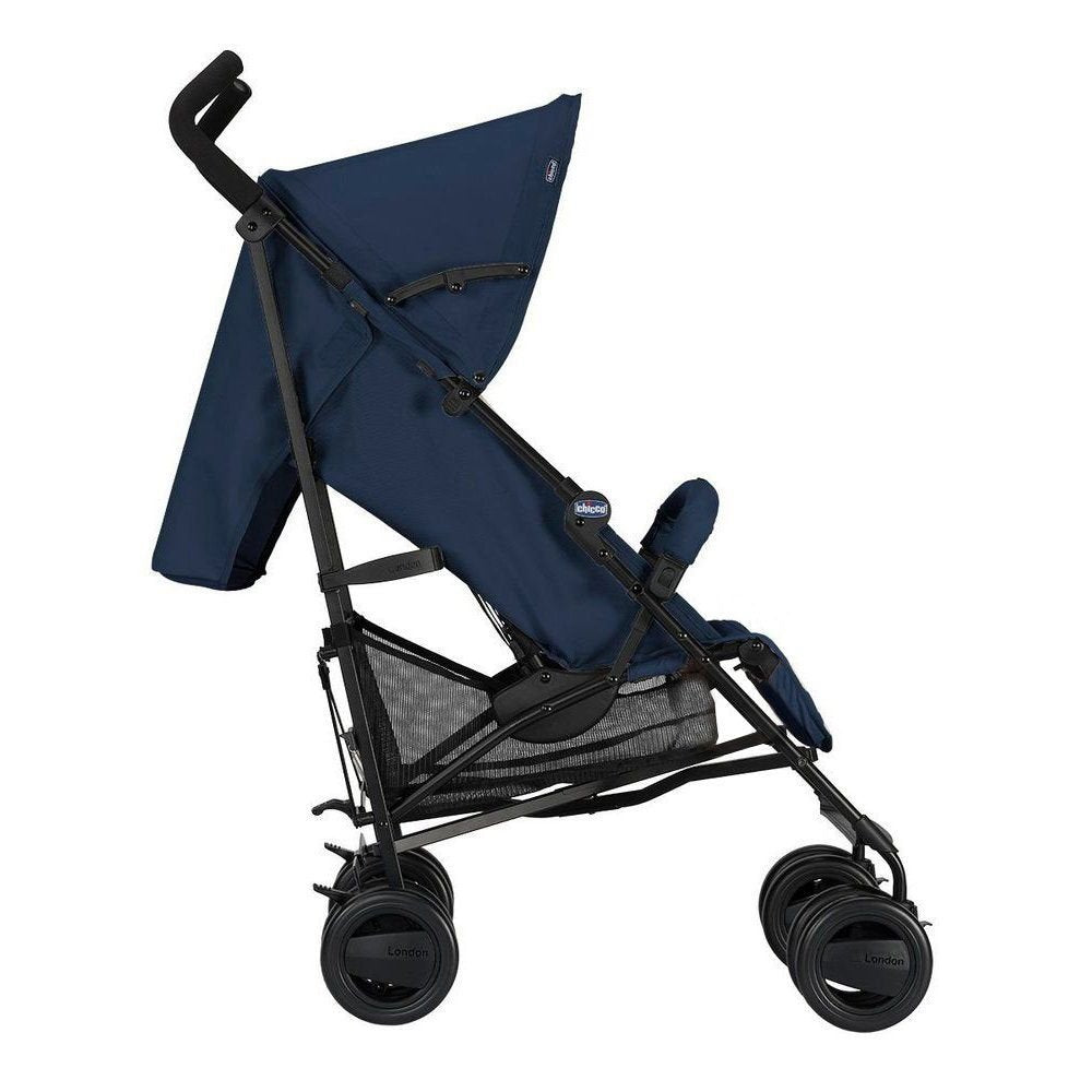 Chicco London Up Leichter Zusammenklappbarer Kinderwagen von 0 Monaten bis 15 kg, Verstellbarer und Kompakter Kinderbuggy mit Frontbügel, Schlafposition, Regenschirmverschluss