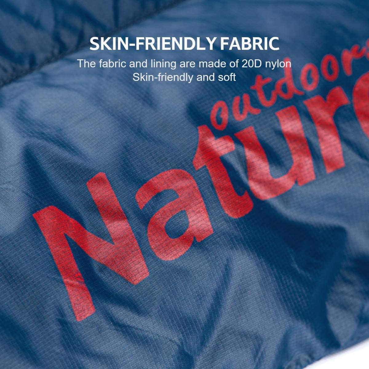 Naturehike Schlafsäcke Ultraleicht 800FP Rechteckige Schlafsäcke Wasserabweisend Schlafsack für Outdoor, Camping, Wandern, Reisen
