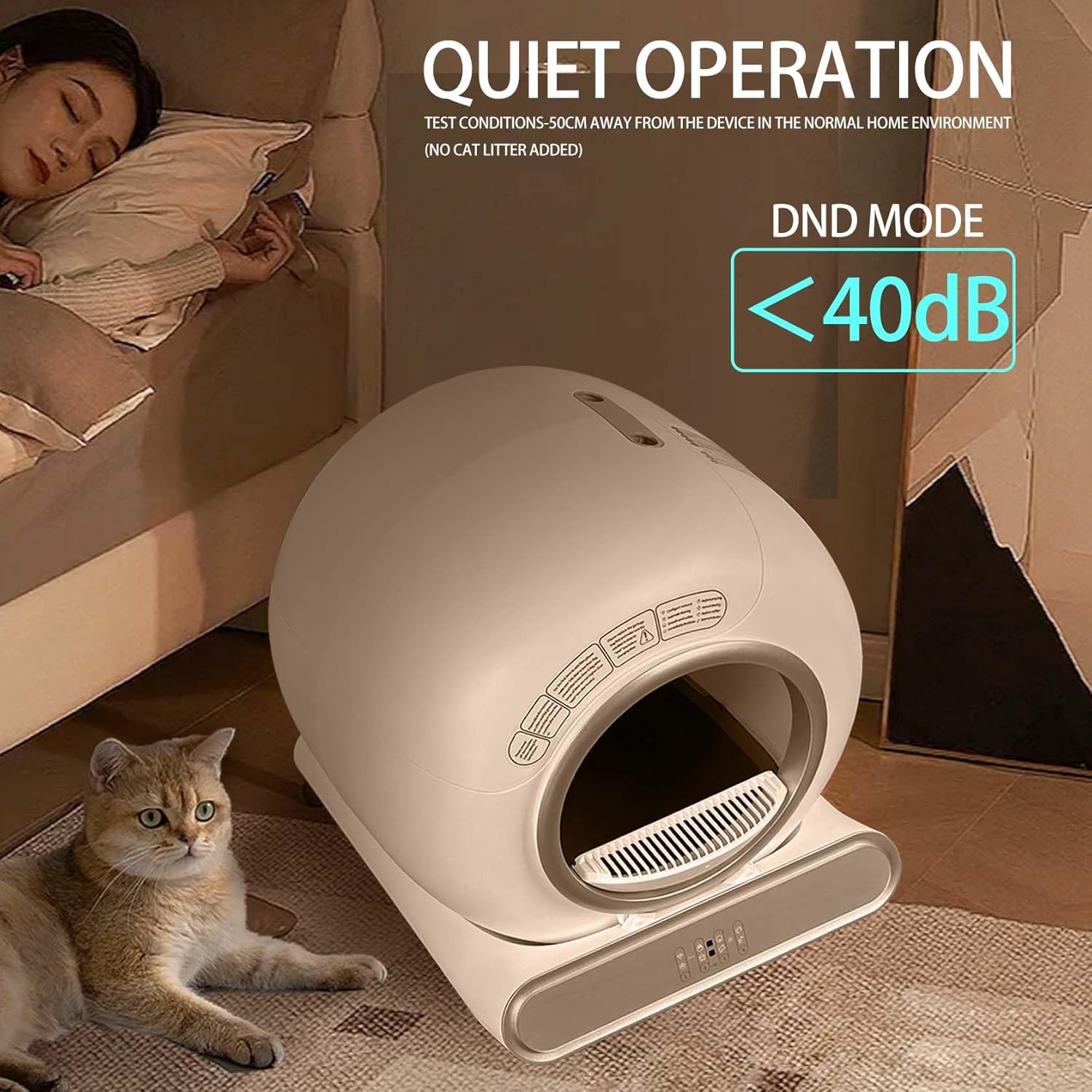 Lettiera Gatto Automatica Elettrica Cat Litter Box Selbstreinigende Automatisches Katzenklo XXL con APP Lettiera Elettrica Chiusa per Gatti di Taglia Grande (Tipo A)