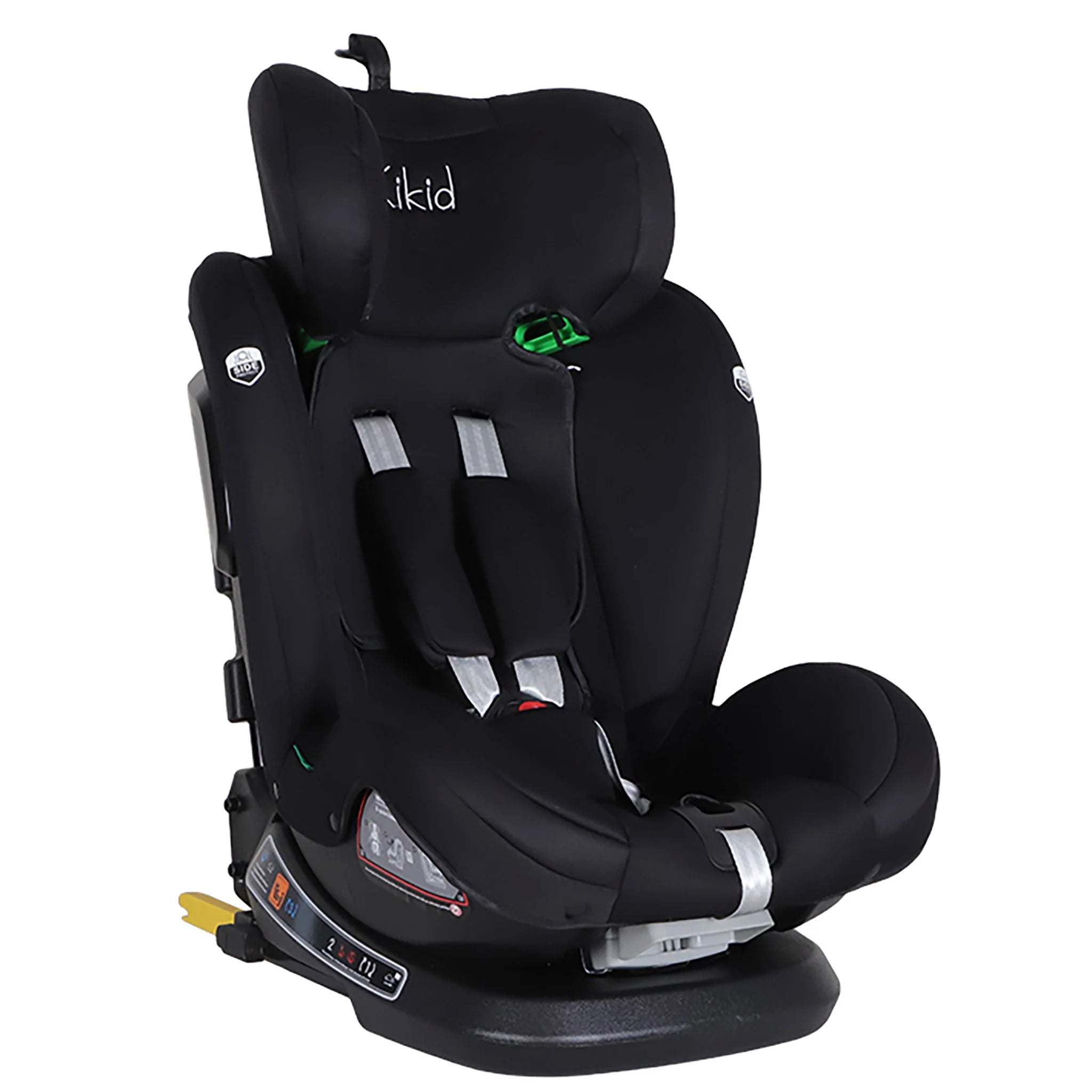 Kikid Seggiolino auto Premium 40-150cm i-Size 360 ISOFIX R129, nero
