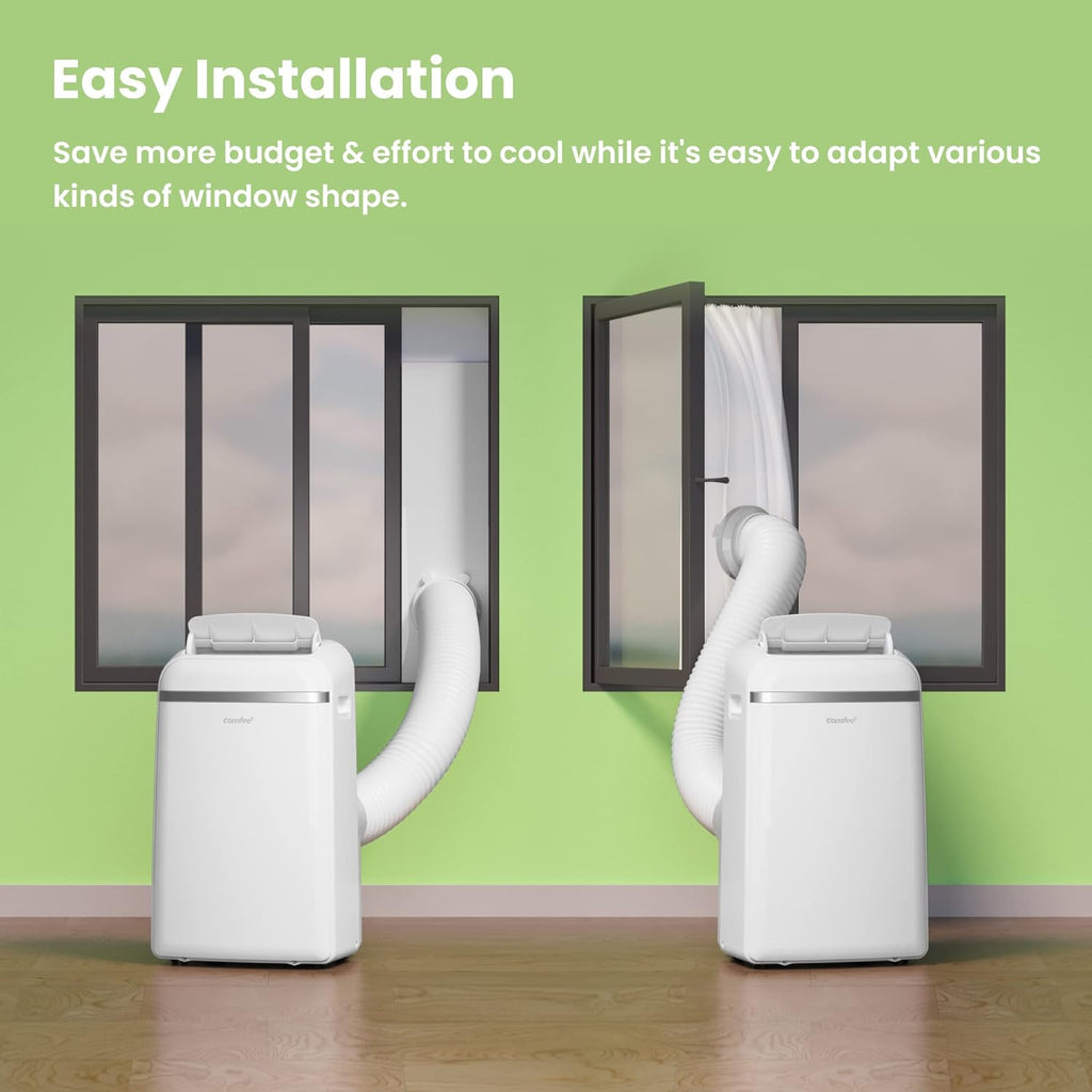 Comfee Condizionatore Portatile Easy Cool 2.0, 7000 BTU 2,0kW, Raffreddamento&Ventilazione&Deumidificazione, Adatto per Ambienti fino a 68m³(25㎡), Controllo tramite APP/Alexa/Google Home/IFTTT, Climatizzatore Portatile con Tubo di Scarico