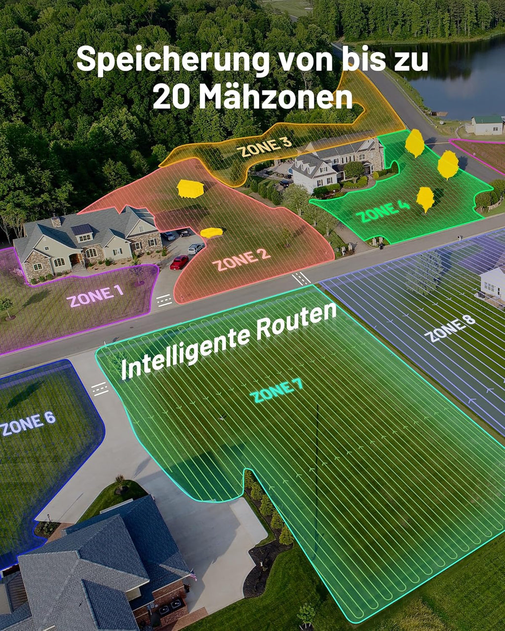 MAMMOTION LUBA 2 AWD 3000X Robot Rasaerba senza Filo Perimetrale, NetRTK+Vision, Nessuna Antenna RTK Necessaria, Mappatura Automatica, Consigliato 3000m², Max. 3600m², con Modulo 4G, Pendenza 80%