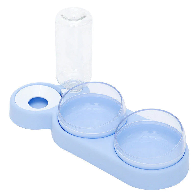3-in-1 Deluxe Futterstation für Haustiere – Futternapf, Wasserspender & Snackaufbewahrung