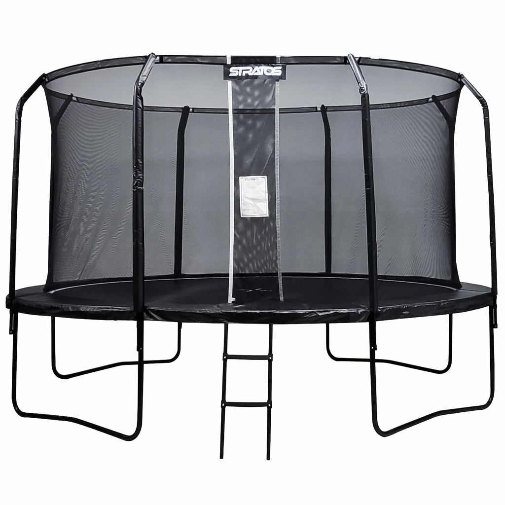 Stratos Trampolin 427cm mit Sicherheitsnetz, Premium Black Line